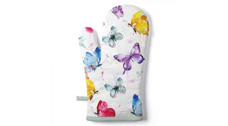 AMB.16416265 Butterfly Collection white edényfogó kesztyű 18x30cm,100% pamut