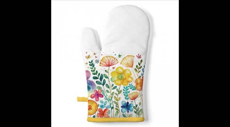 AMB.16418430 Vibrant spring white edényfogó kesztyű 18x30cm, 100% pamut