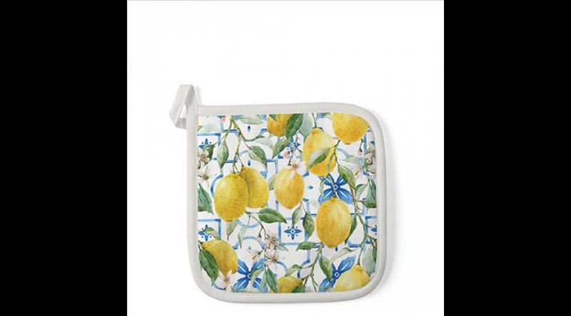 AMB.16519660 Mediterranean lemons edényalátét 20x20cm,100% pamut