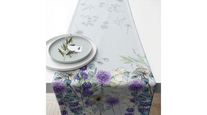 AMB.16617475 Lunaria Green asztali futó 40x150cm,100% pamut