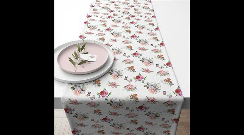 AMB.16619350 Charlotte white asztali futó 40x150cm,100% pamut