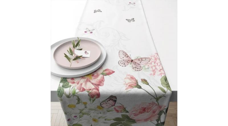 AMB.16620375 Amelia white asztali futó 40x150cm,100% pamut