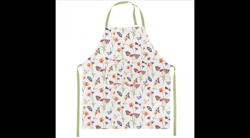 AMB.16719335 Butterfly garden white kötény 70x85cm, 100% pamut