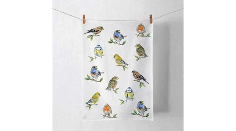 AMB.17818135 Bird species white konyharuha 50x70cm, 100% pamut