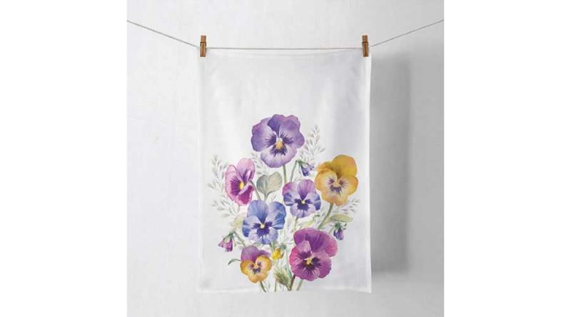 AMB.17818165 Pansies konyharuha 50x70cm, 100% pamut