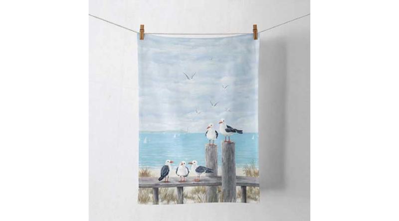 AMB.17818170 Seagulls on the dock konyharuha 50x70cm, 100% pamut