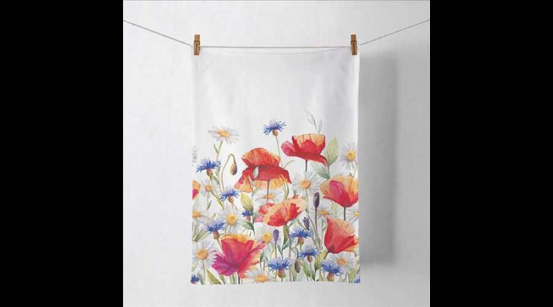 AMB.17818640 Poppies and cornflowers konyharuha 50x70cm, 100% pamut