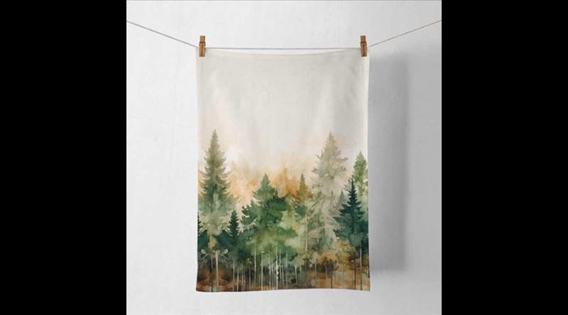 AMB.17818825 Evergreen trees konyharuha 50x70cm, 100% pamut