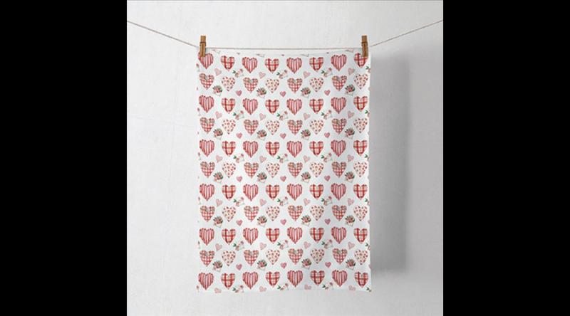 AMB.17819745 Lovely Hearts konyharuha 50x70cm, 100% pamut