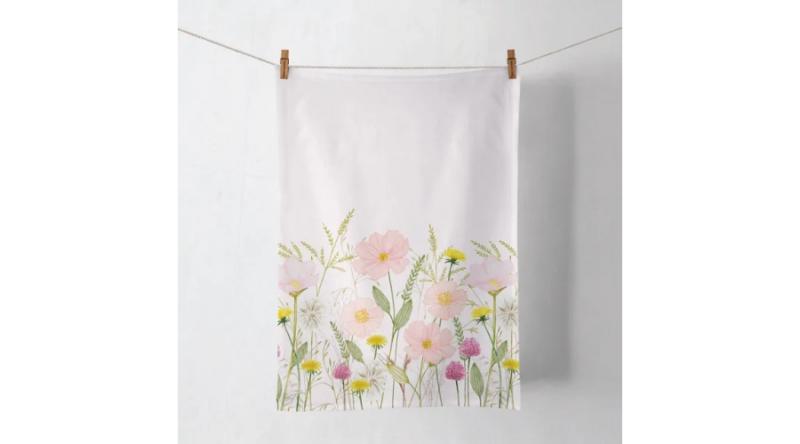 AMB.17820345 Pastel flowers pink konyharuha 50x70cm, 100% pamut