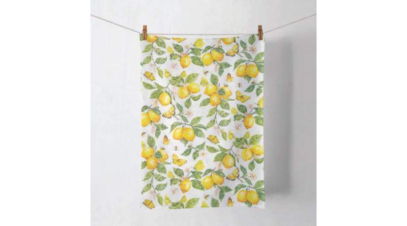 AMB.17820365 Fresh lemons white konyharuha 50x70cm, 100% pamut