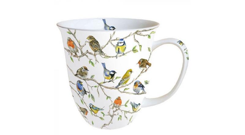 AMB.18414975 Birds Meeting porcelánbögre 0,4l