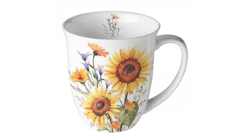 AMB.18417440 Sunflowers porcelánbögre 0,4l