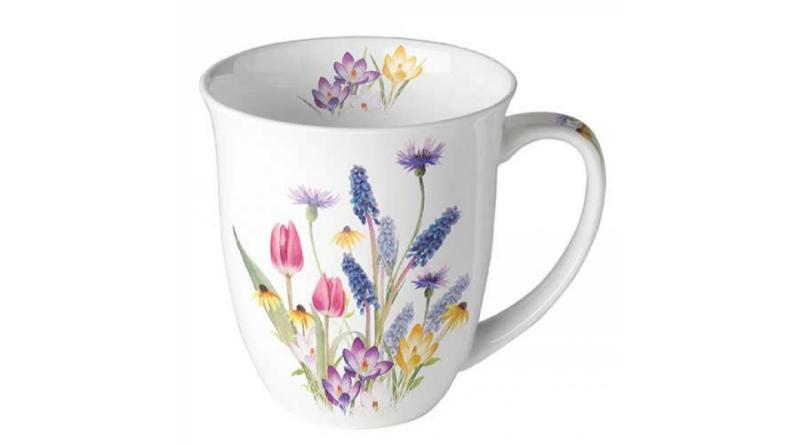 AMB.18418240 Hello spring porcelánbögre 0,4l