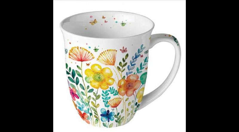 AMB.18418430 Vibrant spring white porcelánbögre 0,4l