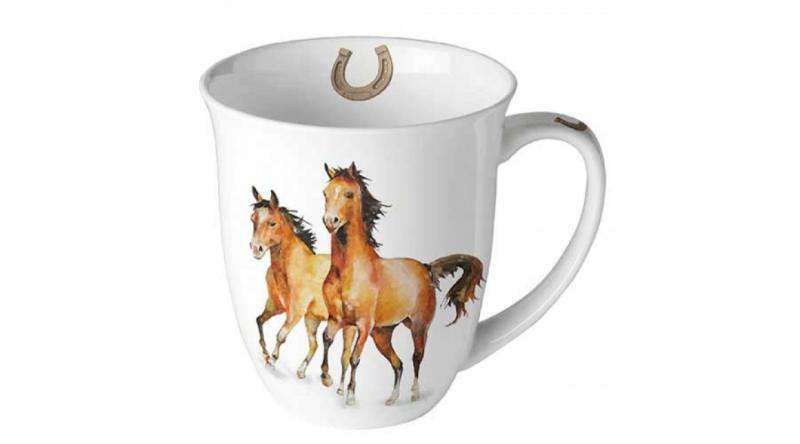 AMB.18418445 Wild horses porcelánbögre 0,4l