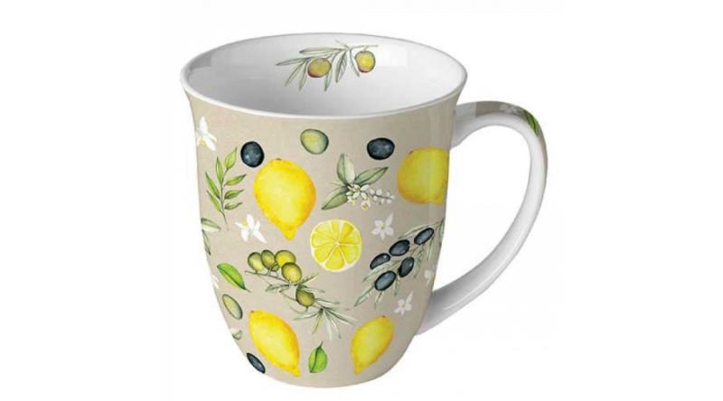 AMB.18418450 Olives and lemons  porcelánbögre 0,4l