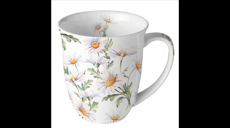 AMB.18419545 Beautiful daisies white porcelánbögre 0,4l