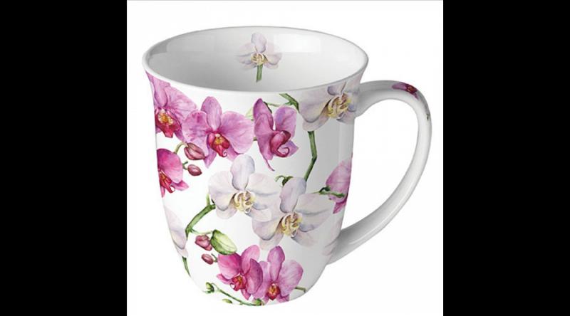 AMB.18419605 Elegant orchids white porcelánbögre 0,4l