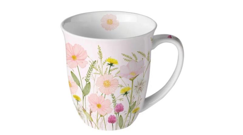 AMB.18420345 Pastel flowers pink porcelánbögre 0,4l