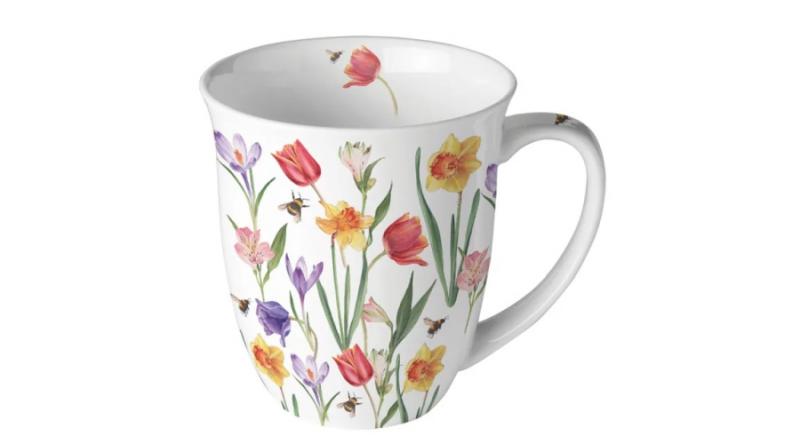 AMB.18420350 Flowers in spring porcelánbögre 0,4l