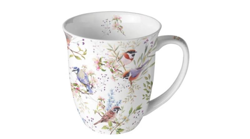 AMB.18420390 Busy birds porcelánbögre 0,4l