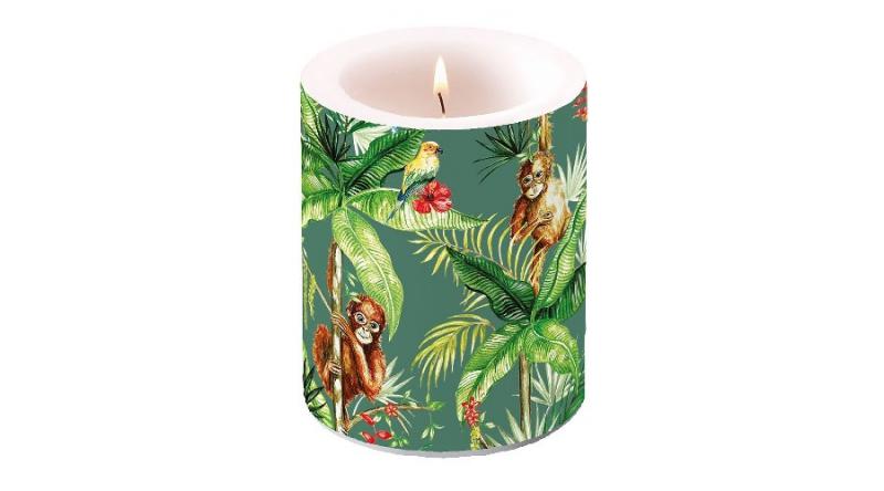 AMB.19114220 Orangutan Green átvilágítós gyertya 12x10cm