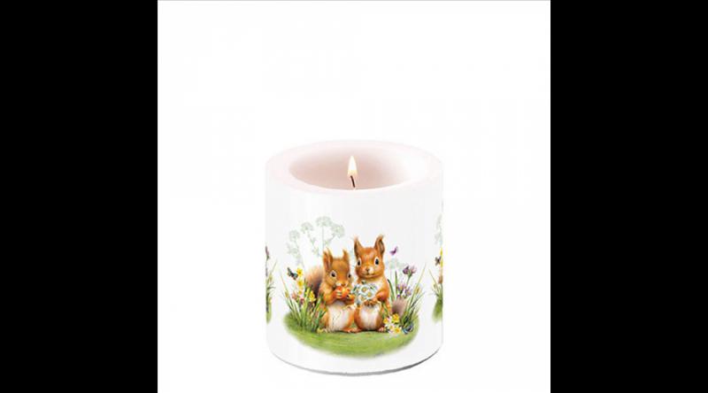 AMB.19219465 Little squirrels átvilágítós gyertya 8x7,5cm