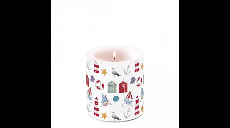 AMB.19219740 Nautical items átvilágítós gyertya 8x7,5cm