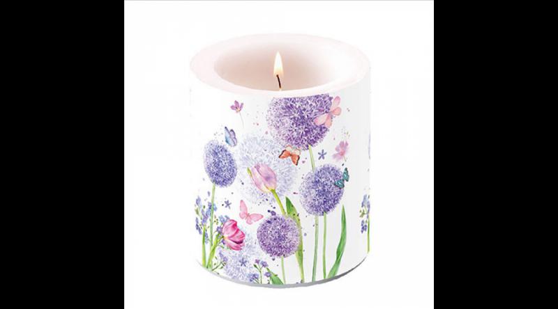 AMB.19319325 Flower beauty átvilágítós gyertya 10x10cm