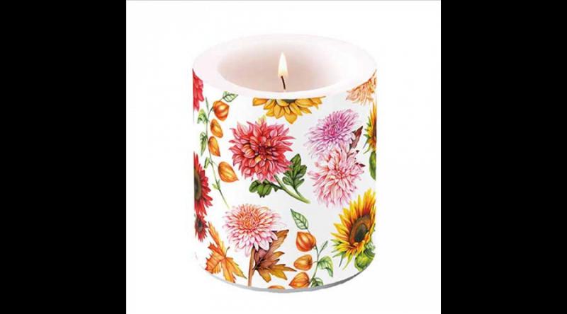 AMB.19319770 Autumn blooming átvilágítós gyertya 10x10cm