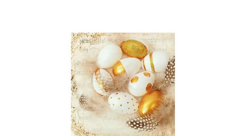 AMB.22512795 Golden Eggs papírszalvéta 25x25cm,20db-os