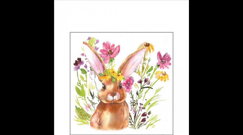 AMB.22518425 Girl bunny papírszalvéta 25x25cm, 20db-os