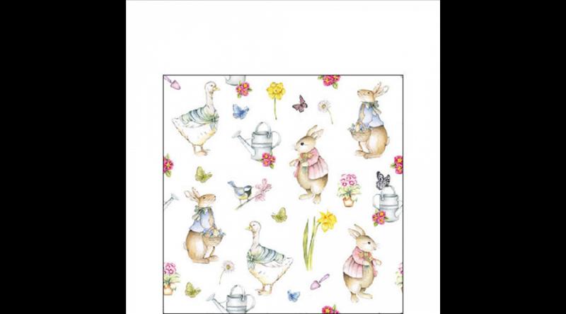 AMB.22519320 Easter Garden papírszalvéta 25x25cm, 20db-os