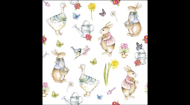 AMB.23319320 Easter Garden papírszalvéta 33x33cm,20db-os
