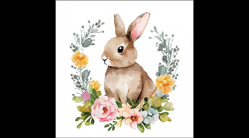 AMB.23319755 Cute Easter rabbit papírszalvéta 33x33cm,20db-os