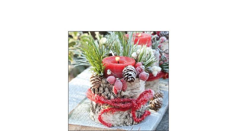 AMB.32514675 Frozen Candle papírszalvéta 25x25cm, 20db-os