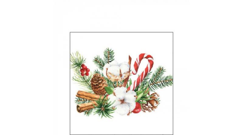 AMB.32517935 Christmas arrangement papírszalvéta 25x25cm, 20db-os