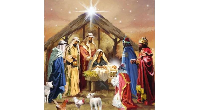 AMB.33310785 Nativity Collage papírszalvéta 33x33cm,20db-os