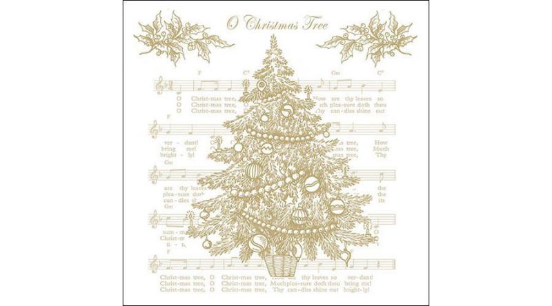 AMB.33312269 O Christmas Tree Gold papírszalvéta 33x33cm,20db-os