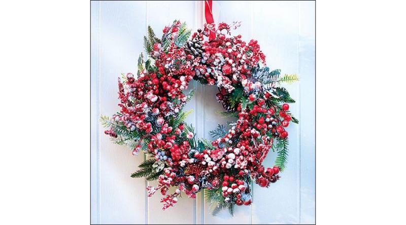 AMB.33314625 Frozen Wreath papírszalvéta 33x33cm, 20db-os