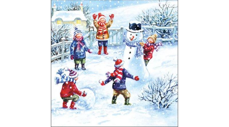 AMB.33315395 Snowfun papírszalvéta 33x33cm, 20db-os