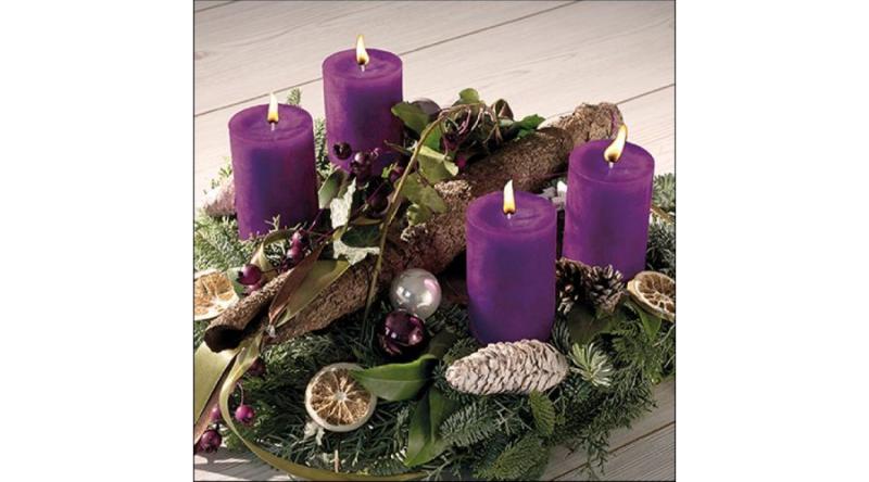 AMB.33315830 Advent Wreath papírszalvéta 33x33cm, 20db-os