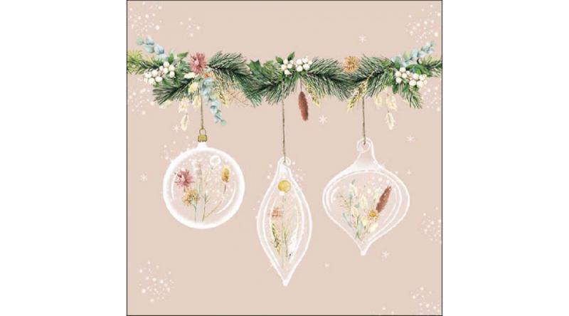 AMB.33316710 Potpourri Baubles papírszalvéta 33x33cm, 20db-os