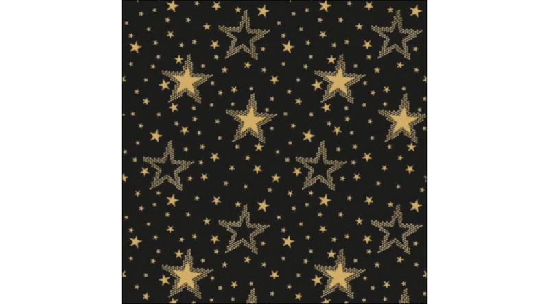 AMB.33316733 Night sky gold/black papírszalvéta 33x33cm, 20db-os