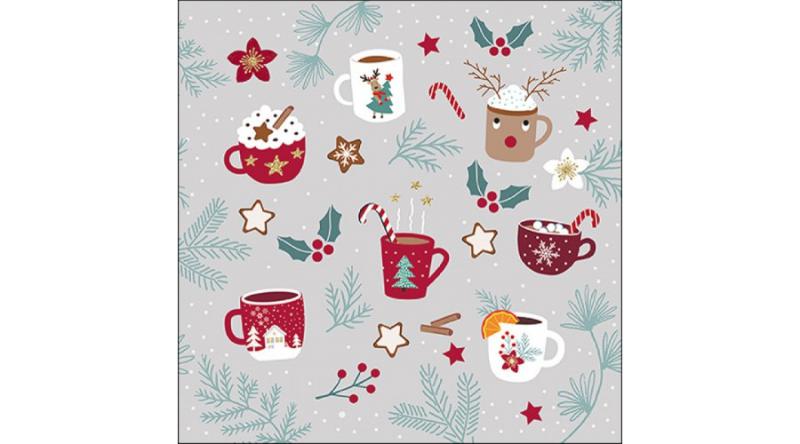 AMB.33316865 Hot Drinks papírszalvéta 33x33cm, 20db-os