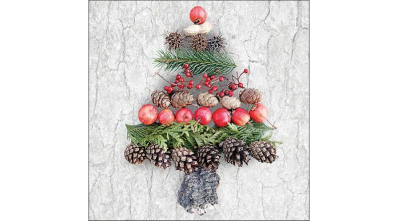 AMB.33317865 Deco tree grey papírszalvéta 33x33cm, 20db-os