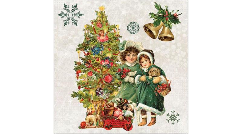 AMB.33317990 Nostalgic Christmas papírszalvéta 33x33cm, 20db-os