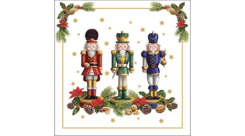 AMB.33318090 Bearded nutcracker papírszalvéta 33x33cm, 20db-os