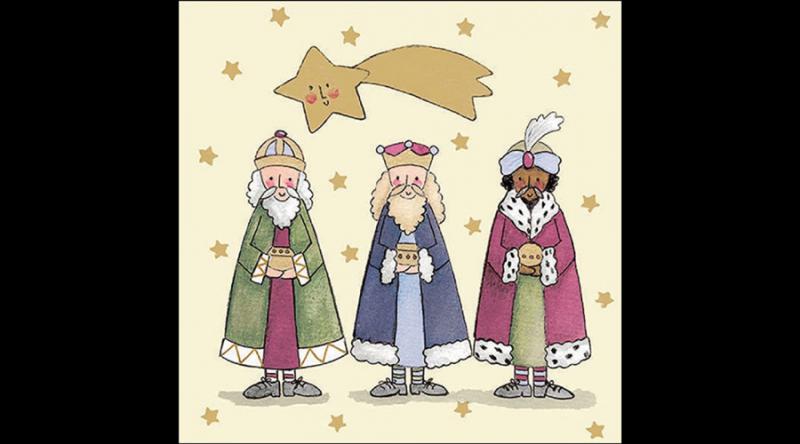 AMB.33318660 Three wise kings papírszalvéta 33x33cm, 20db-os